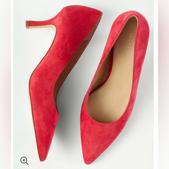Ann Taylor Red Suede Shoes. Size 10 - Picture 1 of 11